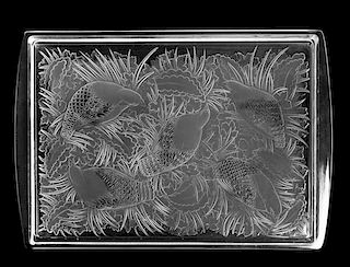 * Lalique, France, Mid 20th Century, Partridge Tray
