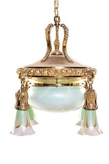 American, Early 20th Century, A Five Light Chandelier