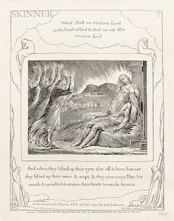William Blake (British, 1757-1827)    What! Shall we recieve   [sic  ] Good at the hand of God...