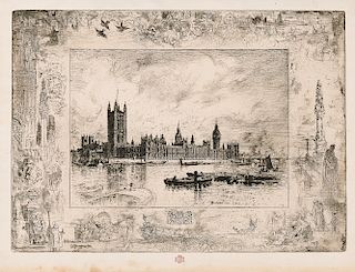 Félix Hilaire Buhot (French, 1847-1898)  Westminster Palace
