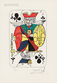 Salvador Dalí (Spanish, 1904-1989)  Four Images of Club Cards