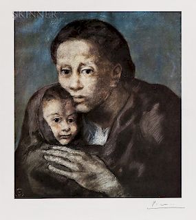 After Pablo Picasso (Spanish, 1881-1973)  Mother and Child with Shawl, 1903