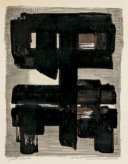 Pierre Soulages (French, b. 1919)  Lithographie no 1