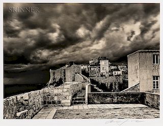 Roman Loranc (Polish, b. 1956)  Dark Clouds over Dubrovnik