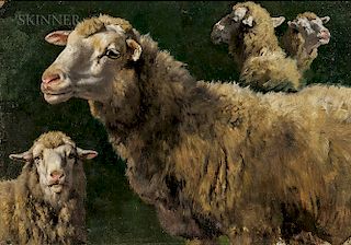 School of Rosa Bonheur (French, 1822-1899)  Studies of Sheep