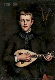 Frances Hunt (Ordway) Throop (American, 1860-1933), Portrait of a Boy Playing a Mandolin