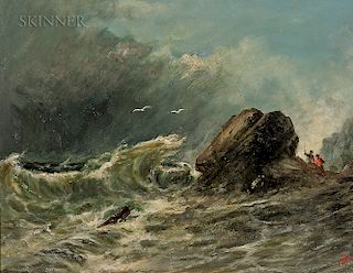 James Craig Nicoll (American, 1846-1918)  Stormy Coast