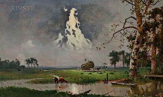 Henry Walcott Boss (American, 1820/27-1916)  Landscape with Cows