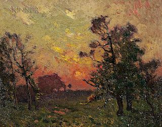 William Jurian Kaula (American, 1871-1953)  Sunset in Normandy