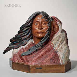 Harry Jackson (American, 1924-2011)  Sacajawea-Indian Mother and Child, 1st Working Model for a Monument (with child).