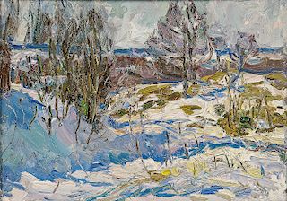 Felicie Waldo Howell (American, 1897-1968)  Winter Landscape