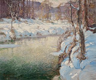 George Ames Aldrich (American, 1872-1941)  River in Winter