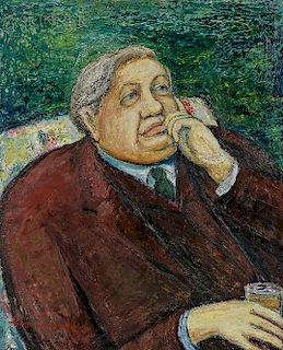 Alan Lowndes (British, 1921-1978)  Charles Laughton Dressed for "The Party" at the New Theatre, London