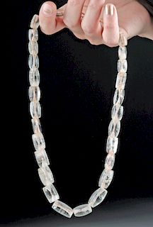 Chavin Quartz Crystal Bead Necklace