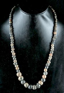 Pre-Columbian Stone and Clay Bead Necklace