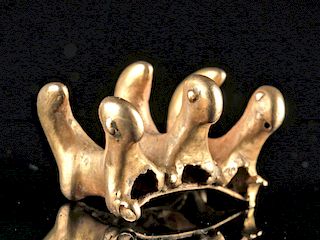 Diqui Gold Triple Lizard Pendant - 3.3 g