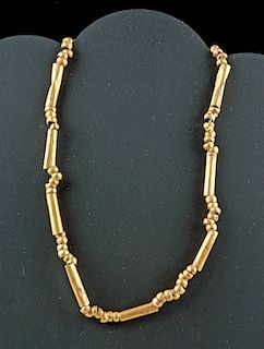 Veraguas Gold Bead Necklace - 8.9 g