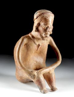 Jalisco Pottery Seated Hunchback Figure