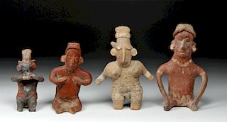 Four Jalisco & Colima Pottery Figures