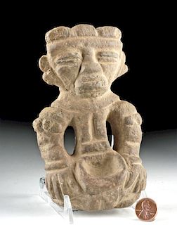 Teotihuacan Stone Seated Figure w/ Bowl