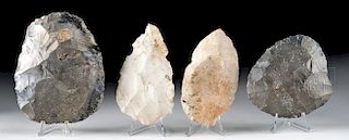Lot of 4 Native American Hopewell Stone Objects