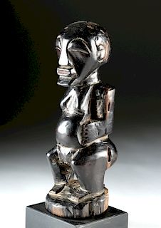 Early 20th C. Songye Wooden Buanga Figure