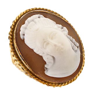 Vintage Cameo and 14K Ring
