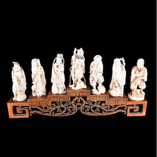 Japanese Ivory Immortal Figurines