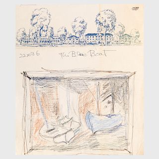 William Thon (1906-2000): Boat Sketches: A Group of Ten