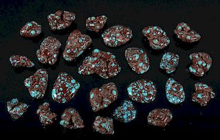 Collection of 904 Carats of Uncut Turquoise