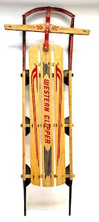 Vintage Western Clipper Snow Sled