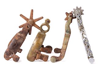 19th - 20th C. Collection of Western Single Spurs