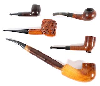 Collection of Assorted Wood Smoking Pipes