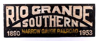 Rio Grande Southern Narrow Gauge Railroad Sign