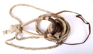 Rawhide Bosal With Rope Core w/ Horse Hair Mecate