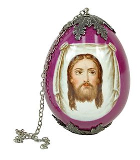 19th Century Russian Porcelain Easter Egg