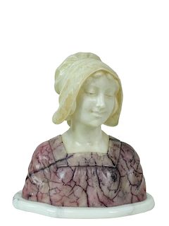 Italian or French Marble Bust, Signed Drli