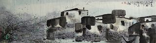 Vintage Chinese Water Color On Paper