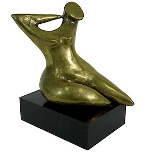 Artist Unknown, Brass Sculpture, Signed LBF