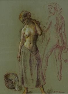 Robert Brachman (American, 1898–1980)Female Figures (study) 