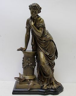 UNSIGNED. Quality Bronze of a Classical Lady.