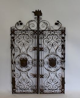 Antique Ornate Iron Gates.