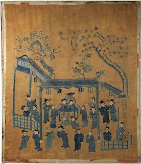 Chinese Embroidered Panel.