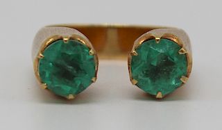 JEWELRY. GIA No. 5201226791 Emerald and 18kt
