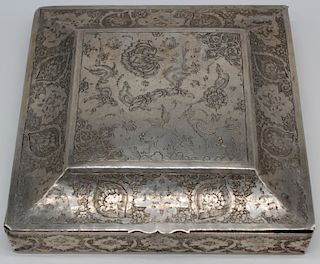 SILVER. Persian .875 Silver Dresser Box.