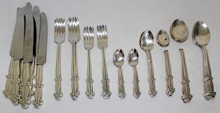 STERLING. 36 Pc Taxco Mexican Sterling Flatware.