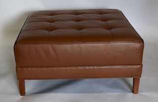 Custom Quality Leather Ottoman.