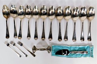 17PC Tiffany & Co. Marcus & Co. Sterling Flatware