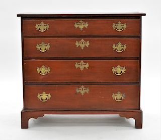 Rhode Island Chippendale Cherry Four Drawer Chest