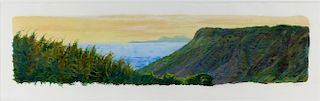 Conley Harris Hilltop at Yashima Pastel Painting